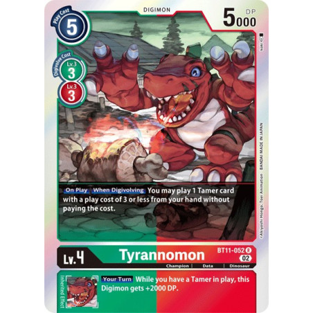 Digimon_TCG_BT11-052_TyrannomonRare_Dimensional_Phase_Card_Game