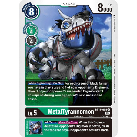 Digimon_TCG_BT11-055_MetalTyrannomonUncommon_Dimensional_Phase_Card_Game