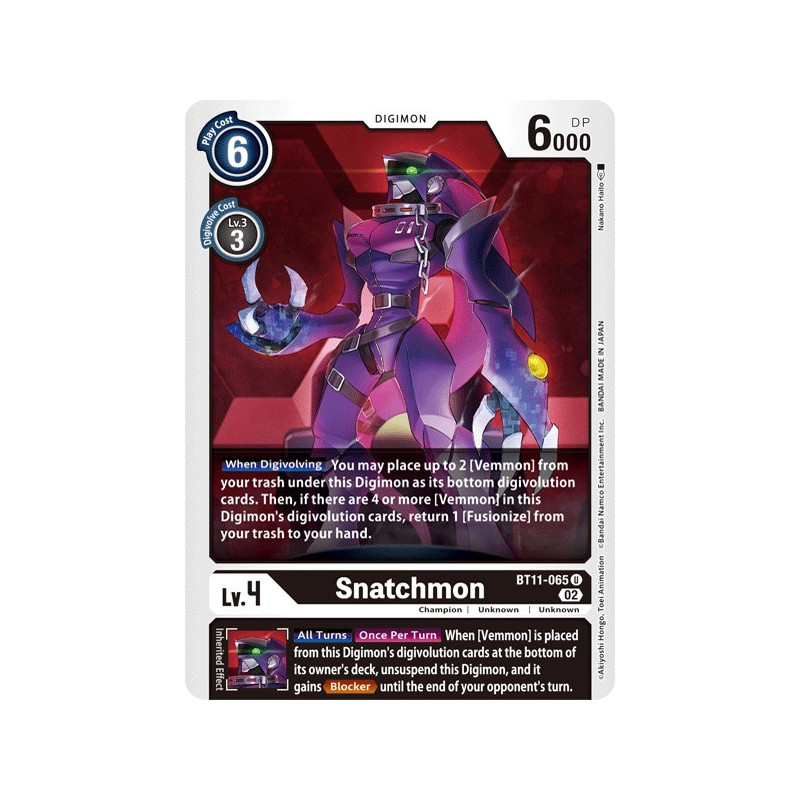 Digimon_TCG_BT11-065_SnatchmonUncommon_Dimensional_Phase_Card_Game