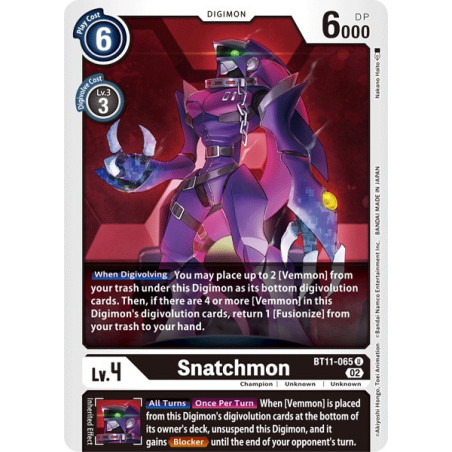 Digimon_TCG_BT11-065_SnatchmonUncommon_Dimensional_Phase_Card_Game