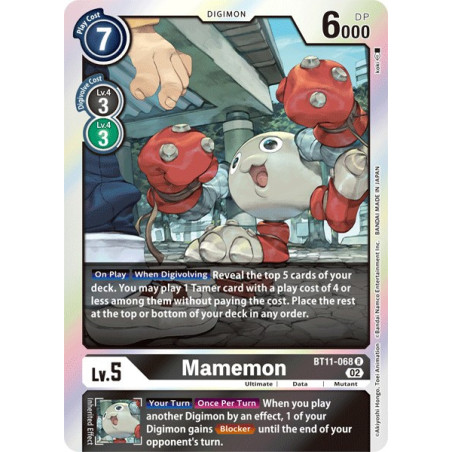 Digimon_TCG_BT11-068_MamemonRare_Dimensional_Phase_Card_Game