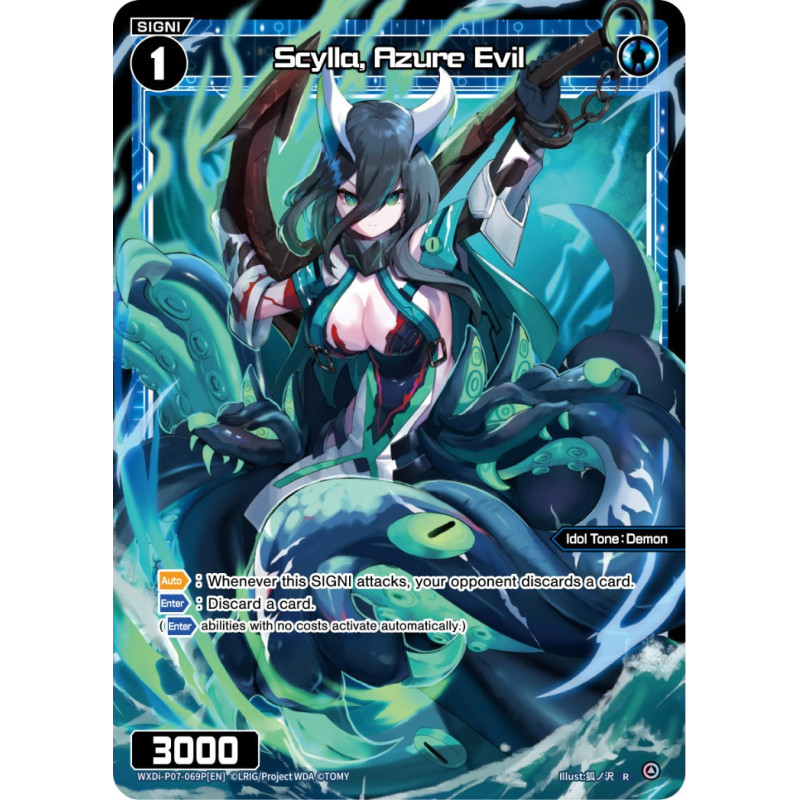 Vanguard_TCG_card_WXDi-P07-069P[EN]_R(P)_Scylla_Azure_Evil_INTERLUDE_DIVA