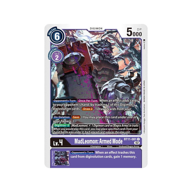 Digimon_TCG_BT11-081_MadLeomon_Armed_ModeCommon_Dimensional_Phase_Card_Game