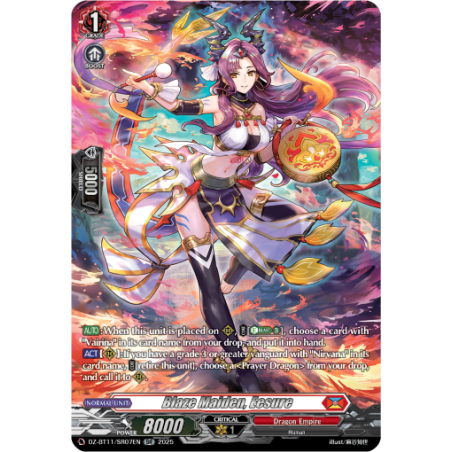 Vanguard_TCG_card_DZ-BT11_SR07EN_SR_Blaze_Maiden_Eesure_Symphony_of_Might_Bloom