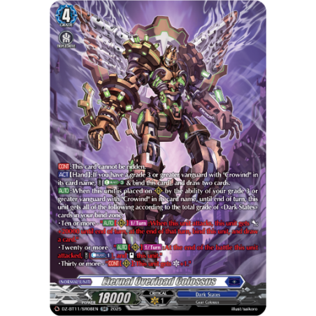 Vanguard_TCG_card_DZ-BT11_SR08EN_SR_Eternal_Overload_Colossus_Symphony_of_Might_Bloom