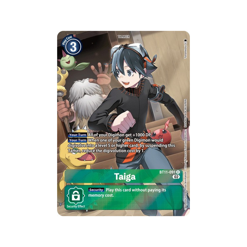 Digimon_TCG_BT11-091_AA_TaigaAlternative_Art_Dimensional_Phase_Card_Game
