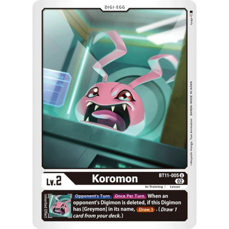 Digimon_TCG_BT11-005_FOIL_KoromonFoil_Dimensional_Phase_Card_Game