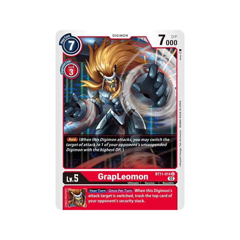 Digimon_TCG_BT11-014_FOIL_GrapLeomonFoil_Dimensional_Phase_Card_Game
