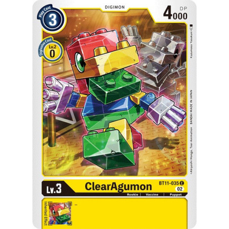 Digimon_TCG_BT11-035_FOIL_ClearAgumonFoil_Dimensional_Phase_Card_Game