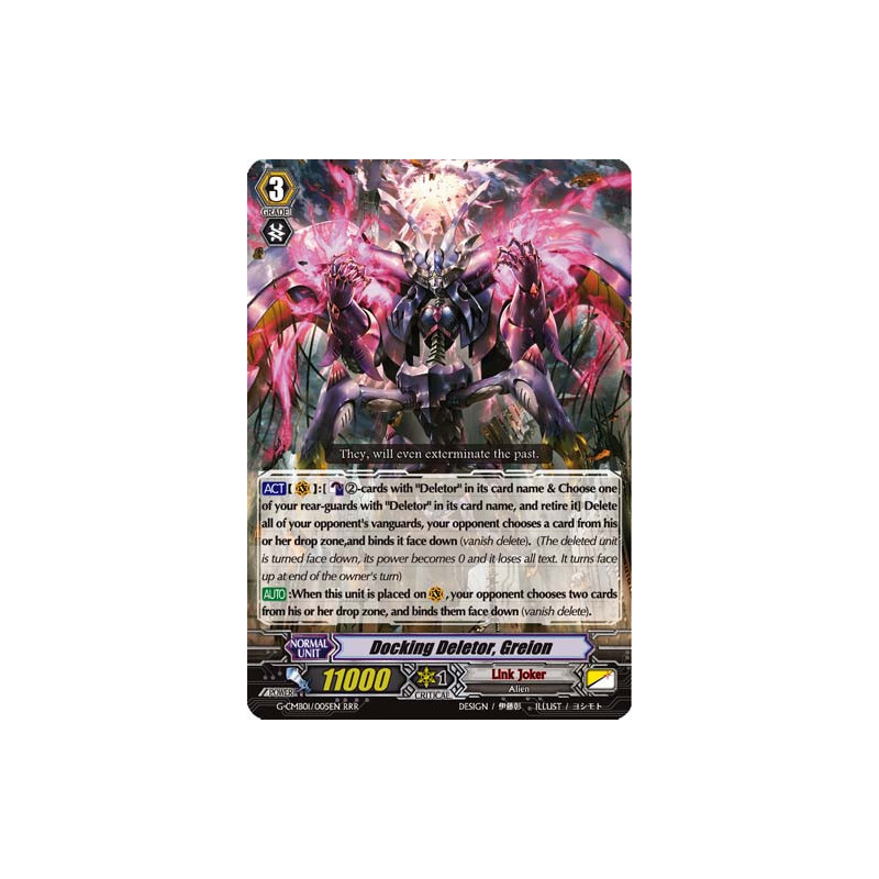 Vanguard_TCG_card_G-CMB01_005EN_RRR_Docking_Deletor_Greion_Vanguard_Deletor