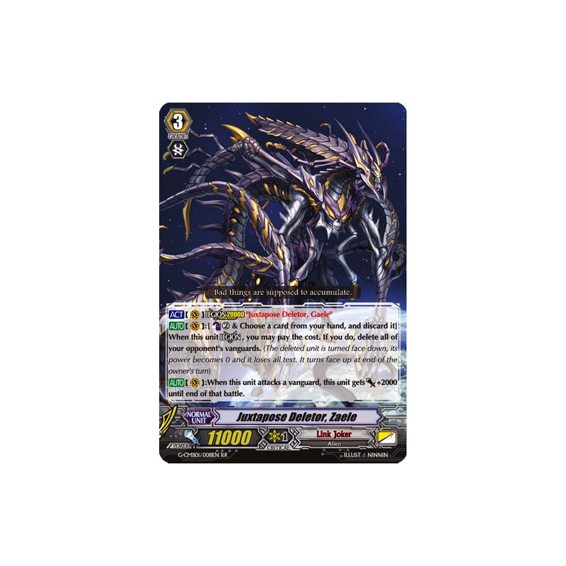 Vanguard_TCG_card_G-CMB01_008EN_RR_Juxtapose_Deletor_Zaele_Vanguard_Deletor