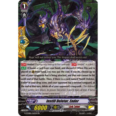 Vanguard_TCG_card_G-CMB01_012EN_RR_Instill_Deletor_Ender_Vanguard_Deletor