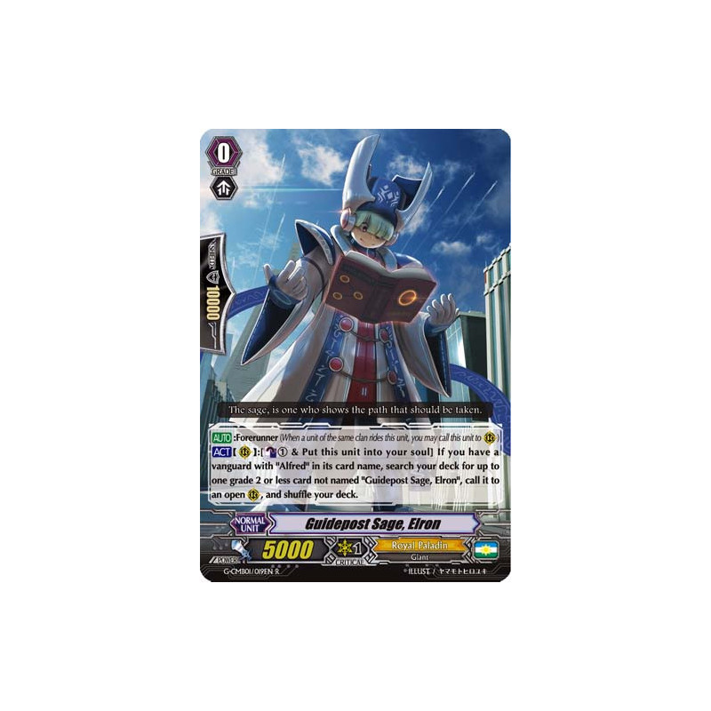 Vanguard_TCG_card_G-CMB01_019EN_R_Guidepost_Sage_Elron_Vanguard_Deletor