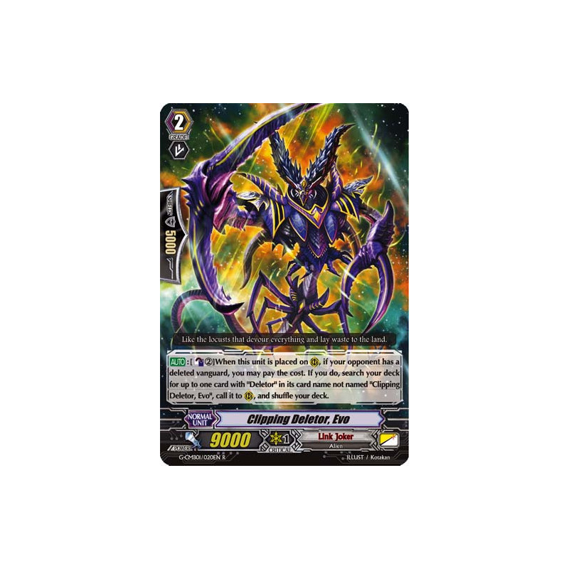 Vanguard_TCG_card_G-CMB01_020EN_R_Clipping_Deletor_Evo_Vanguard_Deletor