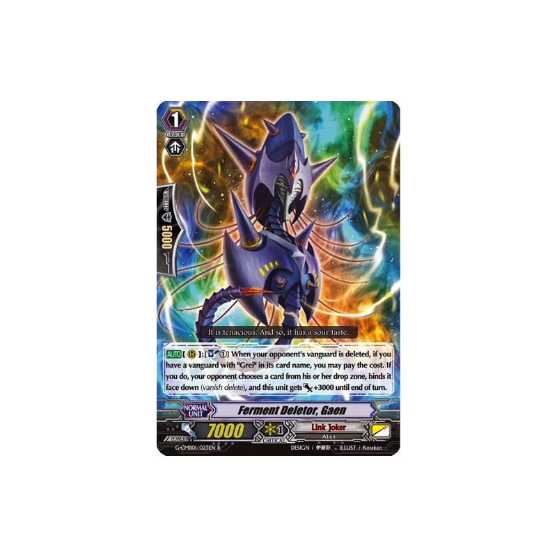 Vanguard_TCG_card_G-CMB01_023EN_R_Ferment_Deletor_Gaen_Vanguard_Deletor