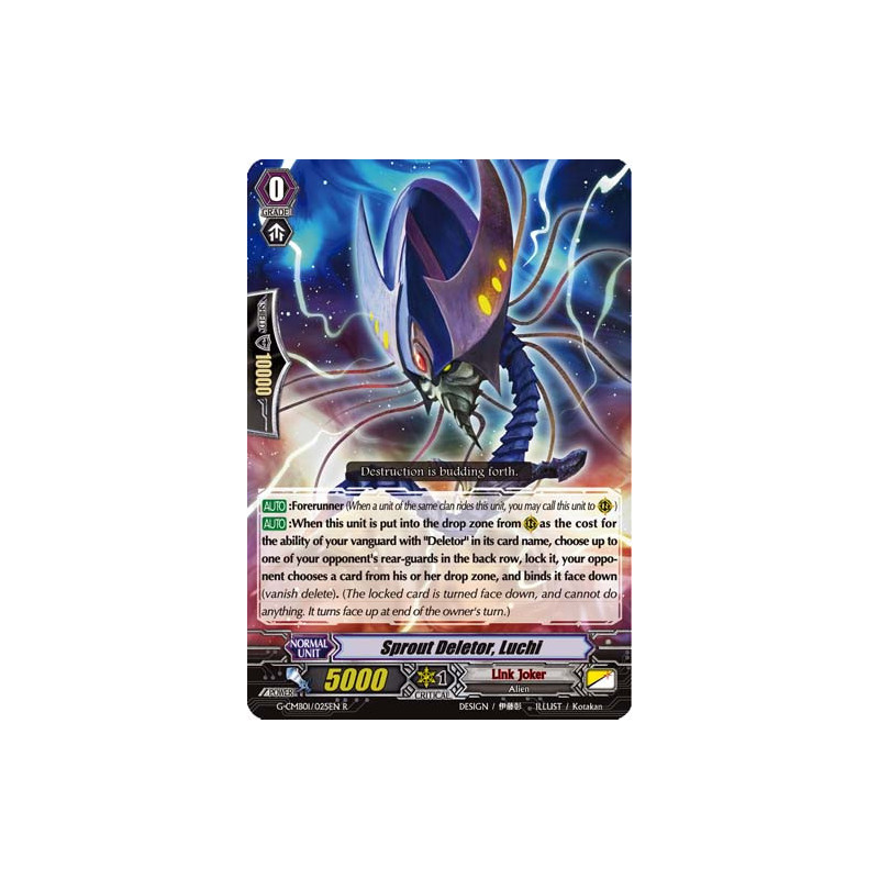 Vanguard_TCG_card_G-CMB01_025EN_R_Sprout_Deletor_Luchi_Vanguard_Deletor