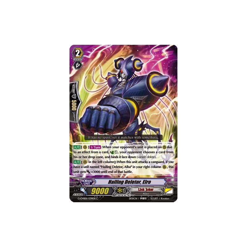 Vanguard_TCG_card_G-CMB01_039EN_C_Hailing_Deletor_Elro_Vanguard_Deletor