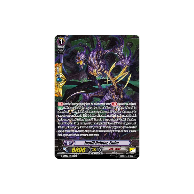 Vanguard_TCG_card_G-CMB01_S06EN_SP_Instill_Deletor_Ender_Vanguard_Deletor