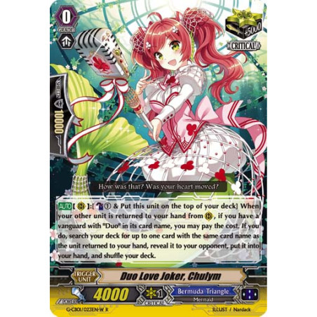 Vanguard_TCG_card_G-CB01_023EN-W_R_Duo_Love_Joker_Chulym_Academy_of_Divas