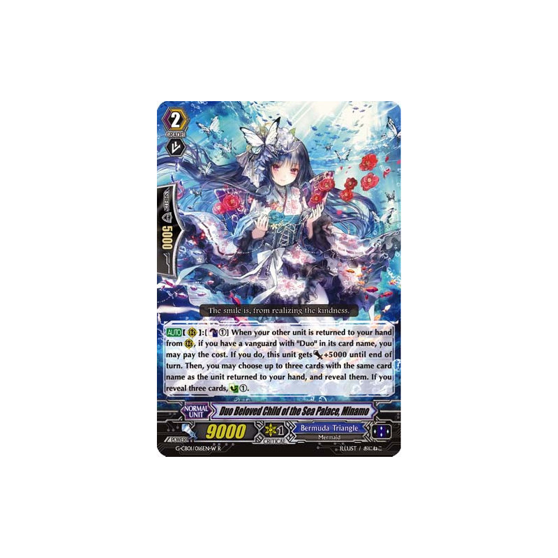 Vanguard_TCG_card_G-CB01_016EN-W_Foil_Foil-R_Duo_Beloved_Child_of_the_Sea_Palace_Minamo_Academy_of_Divas