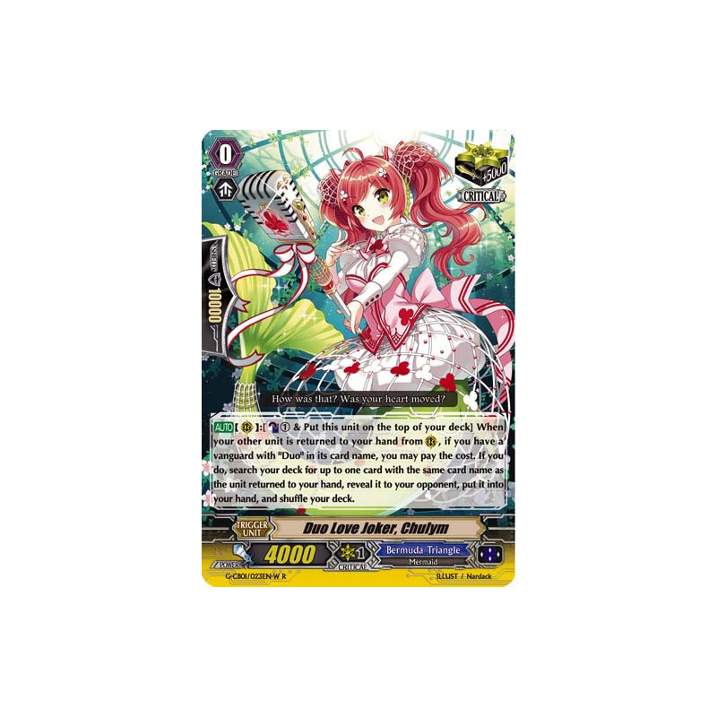 Vanguard_TCG_card_G-CB01_023EN-W_Foil_Foil-R_Duo_Love_Joker_Chulym_Academy_of_Divas