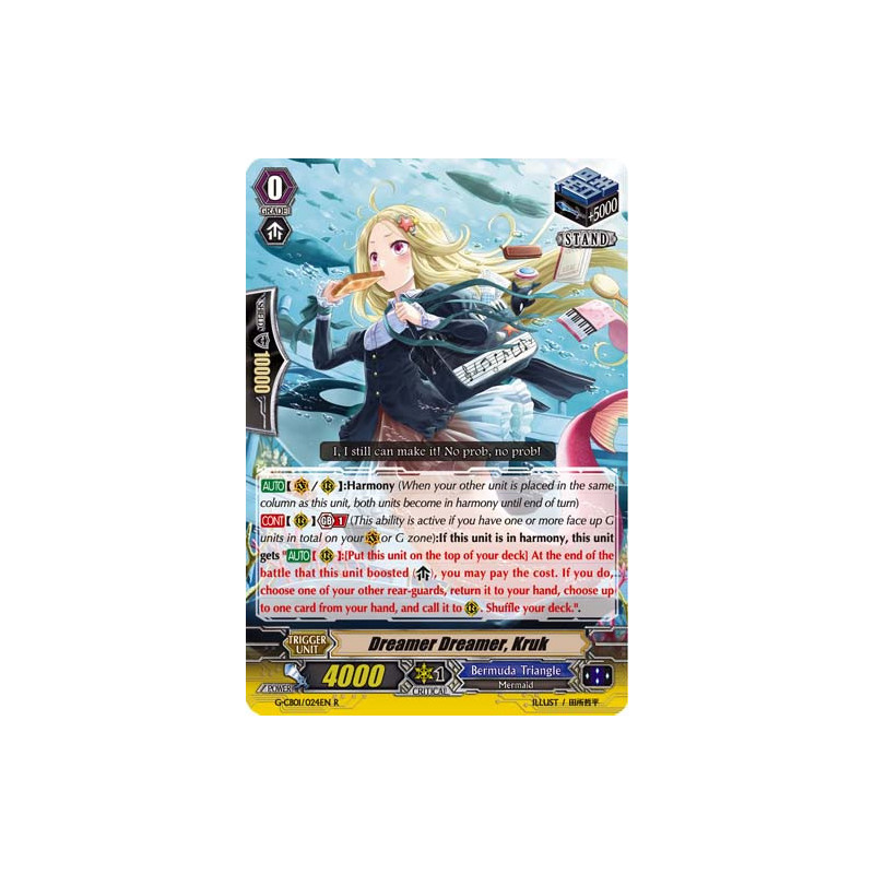 Vanguard_TCG_card_G-CB01_024EN_Foil_Foil-R_Dreamer_Dreamer_Kruk_Academy_of_Divas