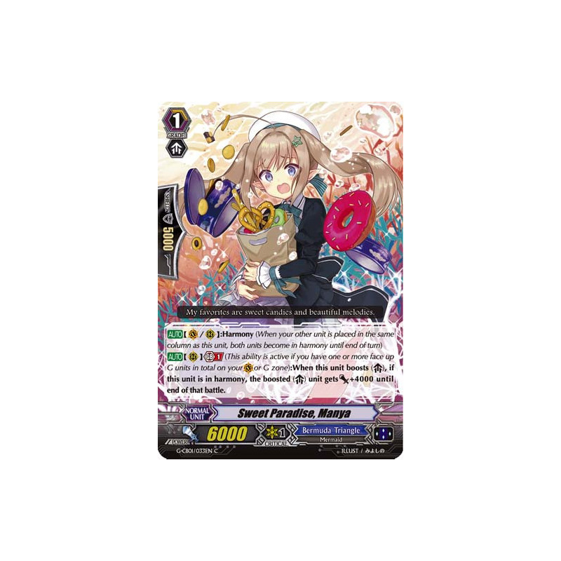 Vanguard_TCG_card_G-CB01_033EN_C_Sweet_Paradise_Manya_Academy_of_Divas