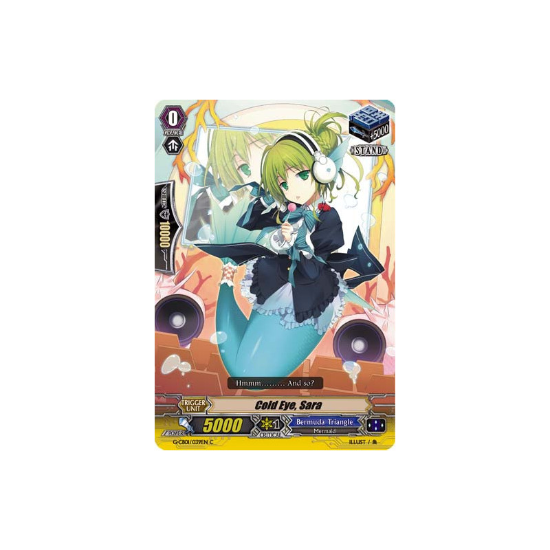 Vanguard_TCG_card_G-CB01_039EN_C_Cold_Eye_Sara_Academy_of_Divas