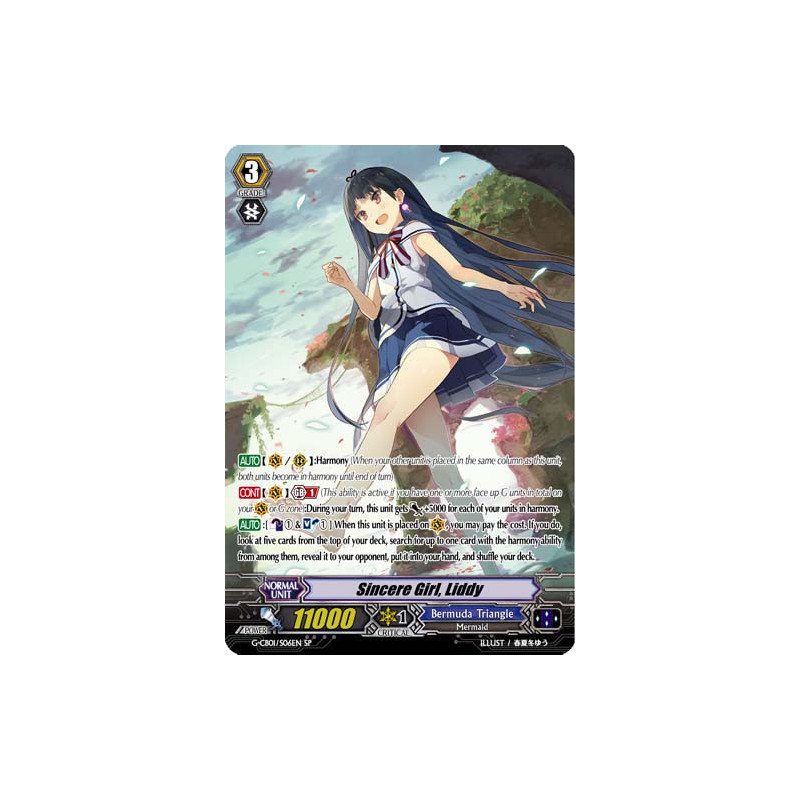 Vanguard_TCG_card_G-CB01_S06EN_SP_Sincere_Girl_Liddy_Academy_of_Divas