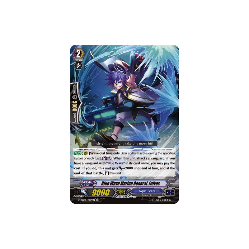 Vanguard_TCG_card_G-CB02_007EN_RR_Blue_Wave_Marine_General_Foivos_Commander_of_the_Incessant_Waves