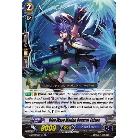 Vanguard_TCG_card_G-CB02_007EN_RR_Blue_Wave_Marine_General_Foivos_Commander_of_the_Incessant_Waves