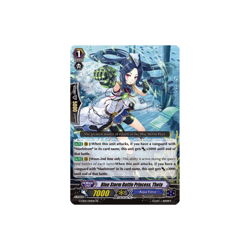 Vanguard_TCG_card_G-CB02_010EN_RR_Blue_Storm_Battle_Princess_Theta_Commander_of_the_Incessant_Waves