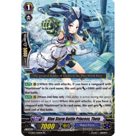 Vanguard_TCG_card_G-CB02_010EN_RR_Blue_Storm_Battle_Princess_Theta_Commander_of_the_Incessant_Waves