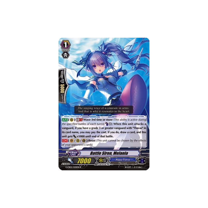 Vanguard_TCG_card_G-CB02_020EN_R_Battle_Siren_Melania_Commander_of_the_Incessant_Waves