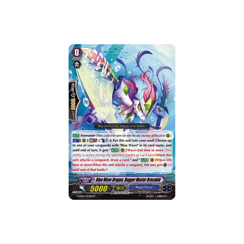 Vanguard_TCG_card_G-CB02_023EN_R_Blue_Wave_Dragon_Dagger_Master_Dracokid_Commander_of_the_Incessant_Waves