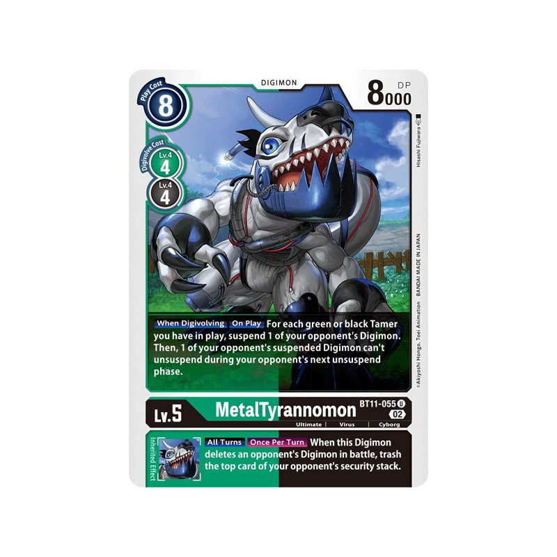 Digimon_TCG_BT11-055_FOIL_MetalTyrannomonFoil_Dimensional_Phase_Card_Game