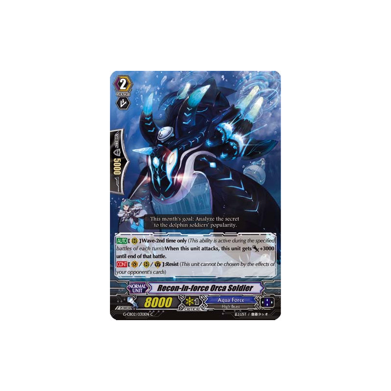 Vanguard_TCG_card_G-CB02_030EN_C_Recon-in-force_Orca_Soldier_Commander_of_the_Incessant_Waves