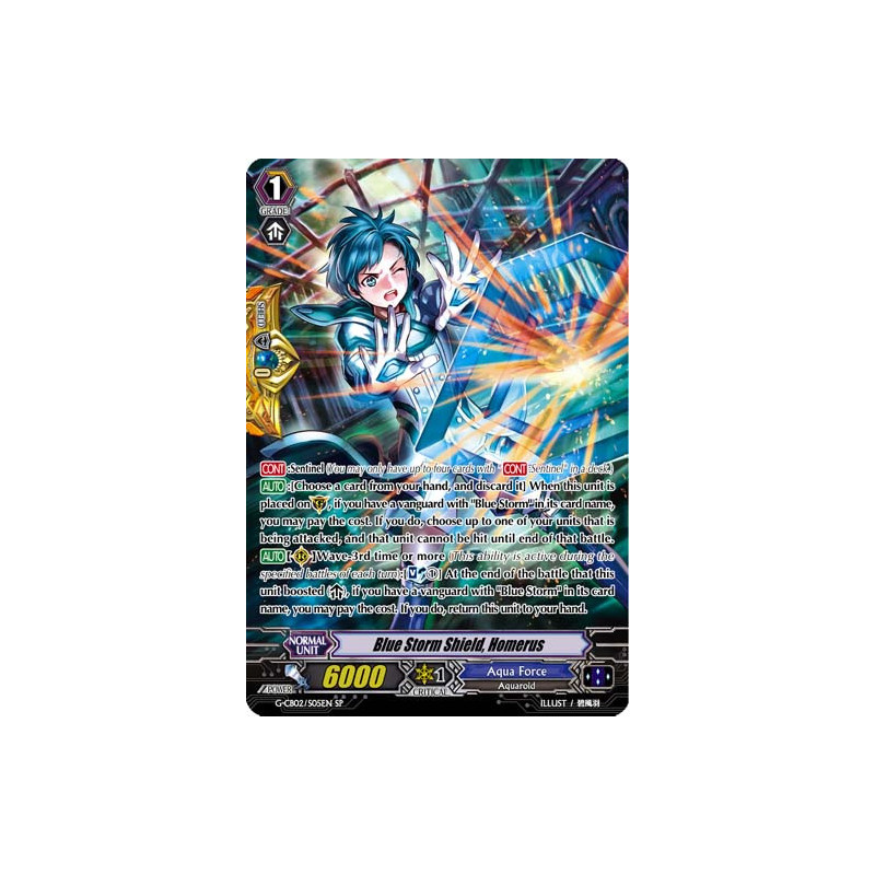 Vanguard_TCG_card_G-CB02_S05EN_SP_Blue_Storm_Shield_Homerus_Commander_of_the_Incessant_Waves