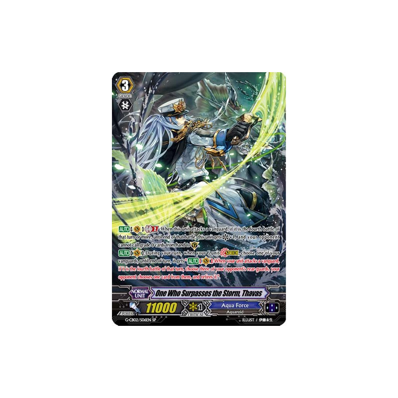 Vanguard_TCG_card_G-CB02_S06EN_SP_One_Who_Surpasses_the_Storm_Thavas_Commander_of_the_Incessant_Waves
