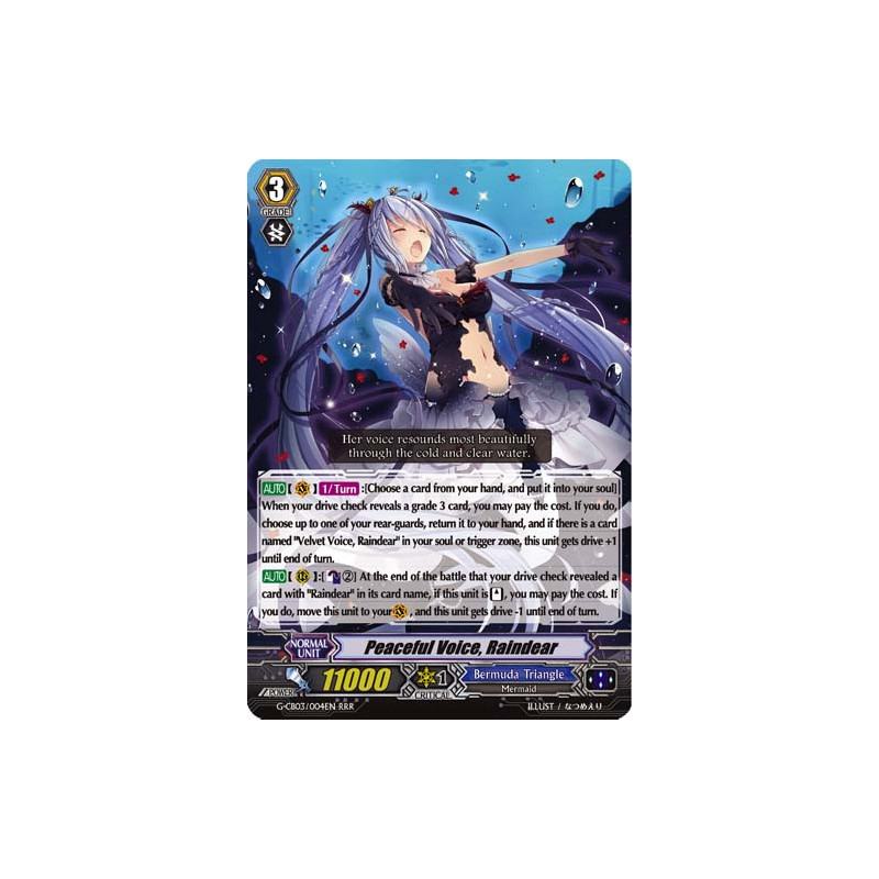 Vanguard_TCG_card_G-CB03_004EN_RRR_Peaceful_Voice_Raindear_Blessing_of_Divas