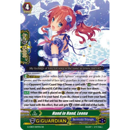 Vanguard_TCG_card_G-CB03_007EN_RR_Hand_in_Hand_Leona_Blessing_of_Divas