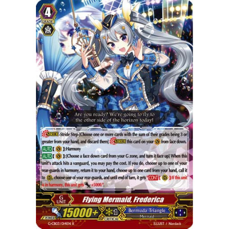 Vanguard_TCG_card_G-CB03_014EN_R_Flying_Mermaid_Frederica_Blessing_of_Divas