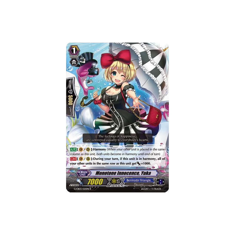 Vanguard_TCG_card_G-CB03_021EN_R_Monotone_Innocence_Yuka_Blessing_of_Divas