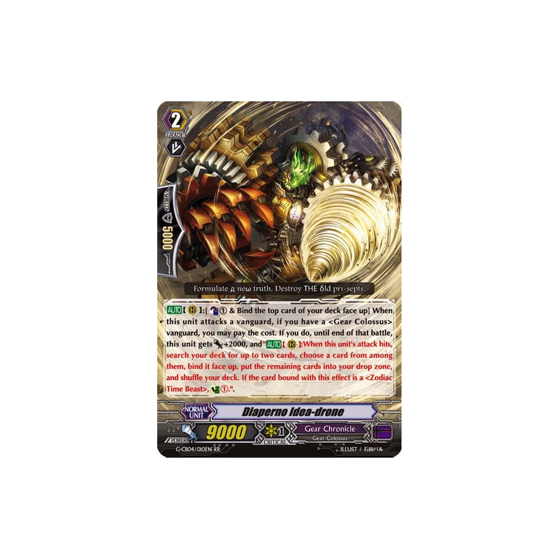 Vanguard_TCG_card_G-CB04_010EN_RR_Diaperno_Idea-drone_Gear_of_Fate
