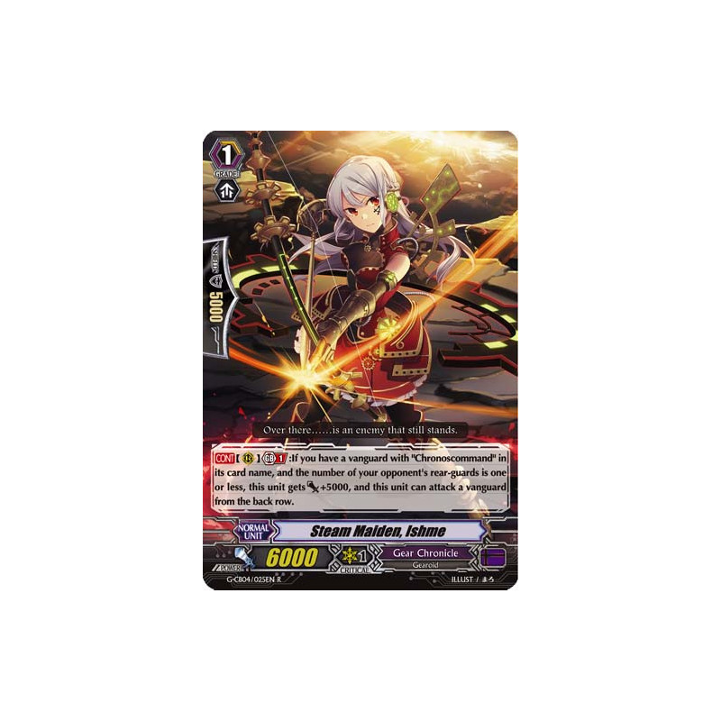 Vanguard_TCG_card_G-CB04_025EN_R_Steam_Maiden_Ishme_Gear_of_Fate