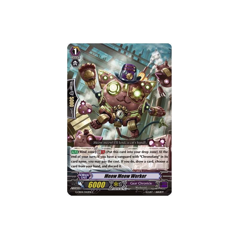 Vanguard_TCG_card_G-CB04_042EN_C_Meow_Meow_Worker_Gear_of_Fate