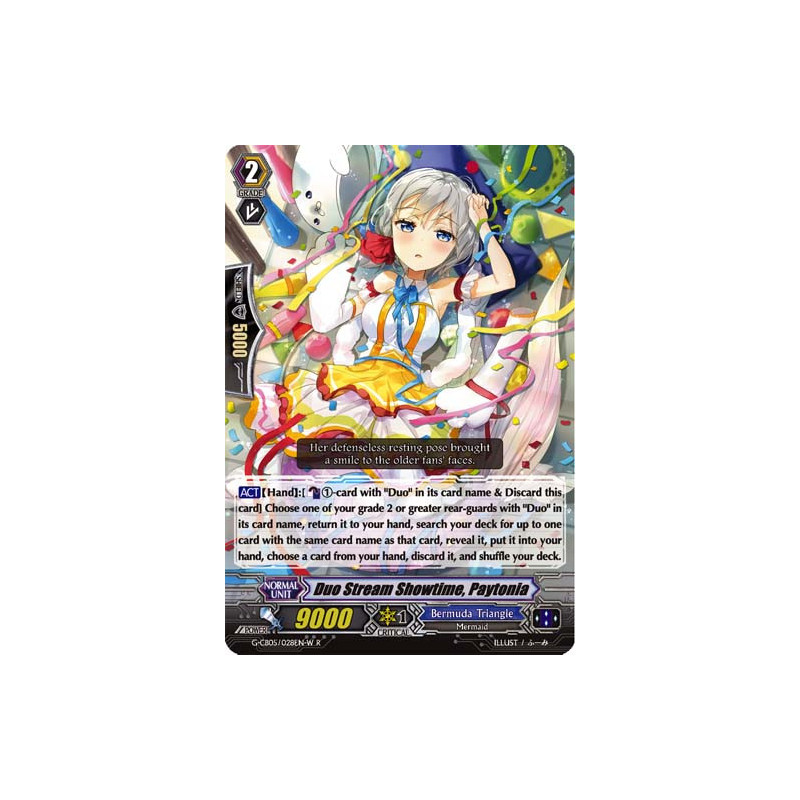 Vanguard_TCG_card_G-CB05_028EN-W_R_Duo_Stream_Showtime_Paytonia_Prismatic_Divas