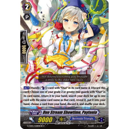 Vanguard_TCG_card_G-CB05_028EN-W_R_Duo_Stream_Showtime_Paytonia_Prismatic_Divas