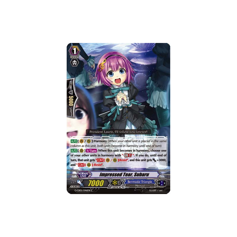 Vanguard_TCG_card_G-CB05_046EN_C_Impressed_Tear_Subaru_Prismatic_Divas