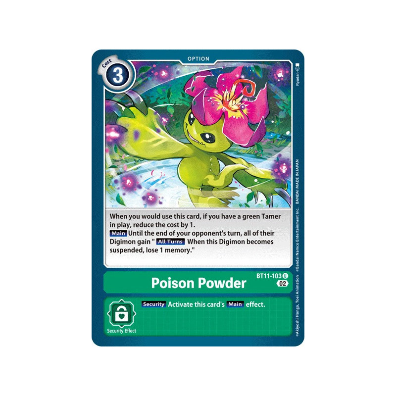 Digimon_TCG_BT11-103_FOIL_Poison_PowderFoil_Dimensional_Phase_Card_Game